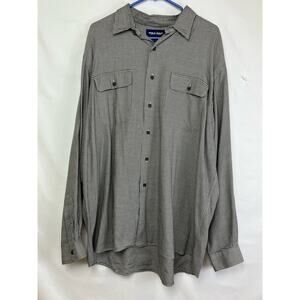 Polo Golf by Ralph Lauren Men's XL Black/White Mini Houndstooth Long Sleeve Polo